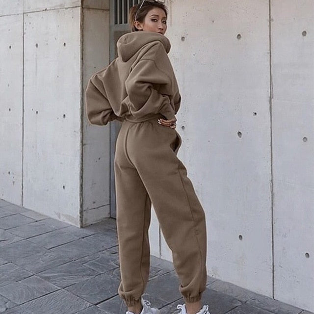 Warm Hoodie and Pants Set