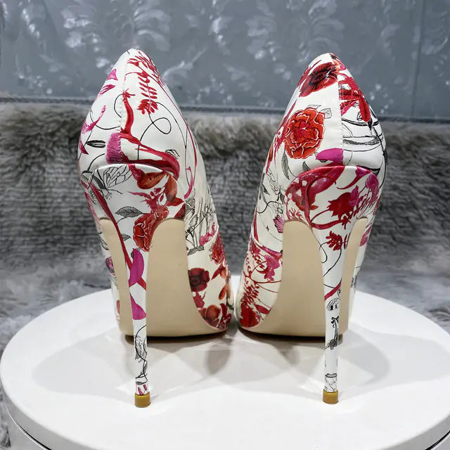 Veowalk Flowers Stiletto Pumps